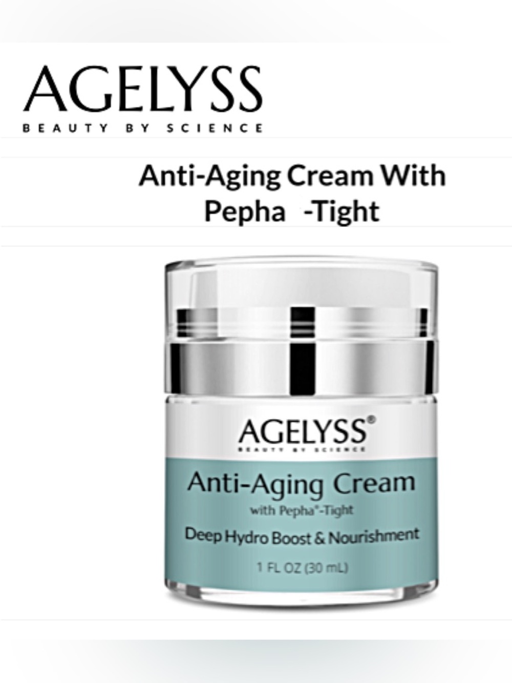 NEW SEALED Agelyss Anti-Aging Cream HYDRATING & NOURISHING
